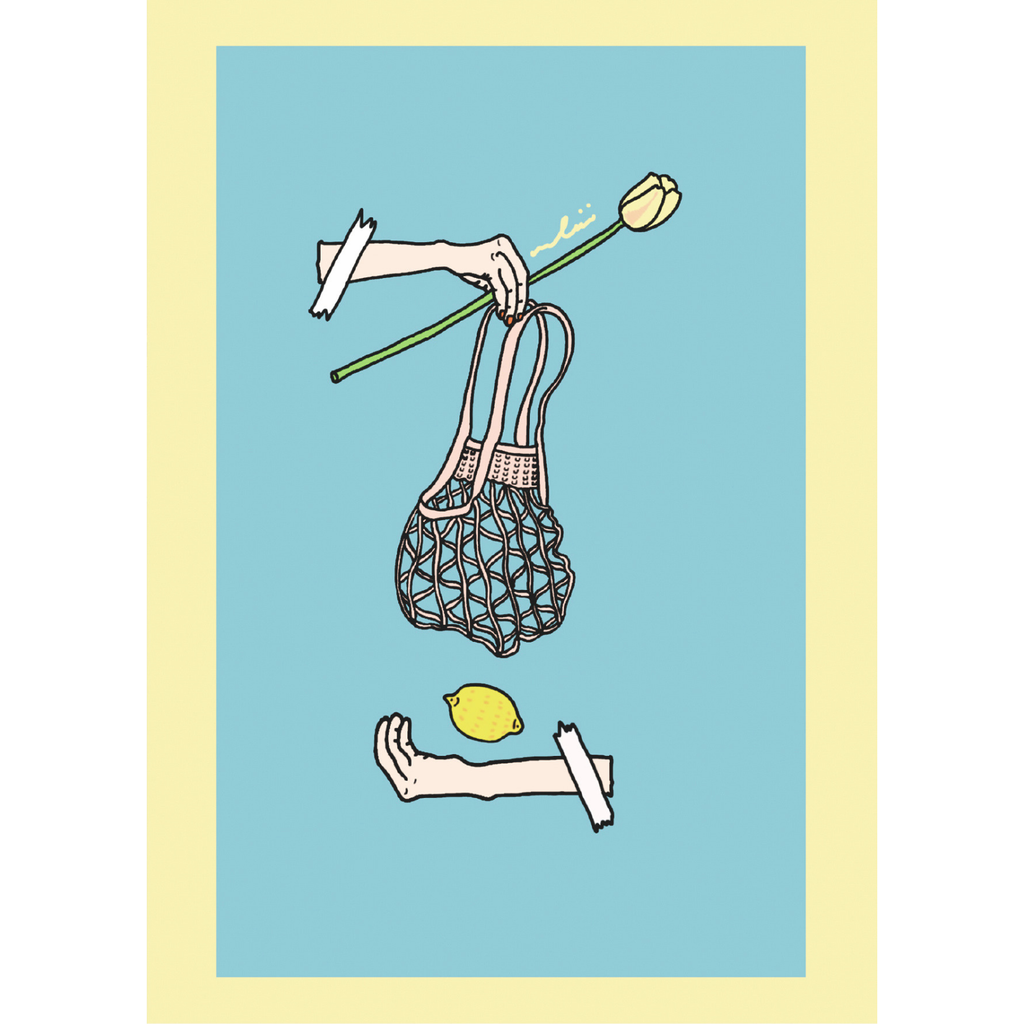 Postcard- Lemon with Tulip