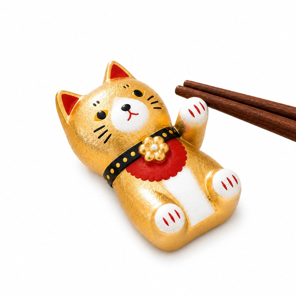 Chopstick Rest- Gold Cat