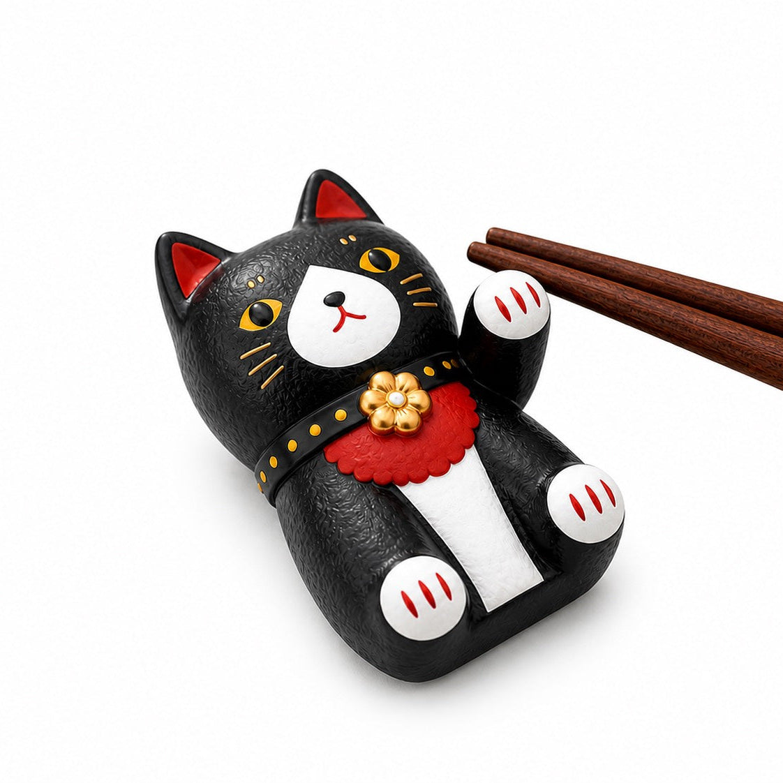Chopstick Rest- Black Cat